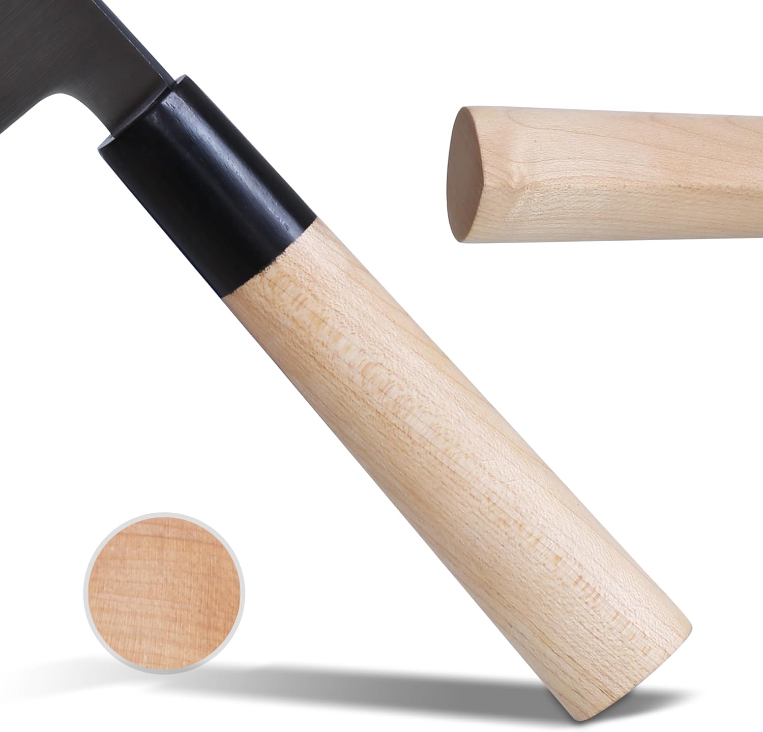Ensemble de 4 couteaux de chef de cuisine japonais, ensemble de couteaux à sushi, couteau de cuisine utilitaire Nakiri-Yanagiba-Deba Couteaux à Sushi 4 pièces