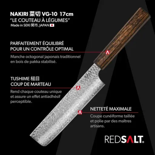 Test REDSALT Nakiri 17 cm : un vrai couteau de légume pour ceux qui veulent passer un cap