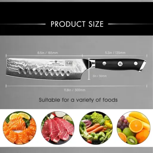Test SHAN ZU Couteau Nakiri Damas 16,5cm : un vrai rasoir pour les légumes, mais pas léger-léger