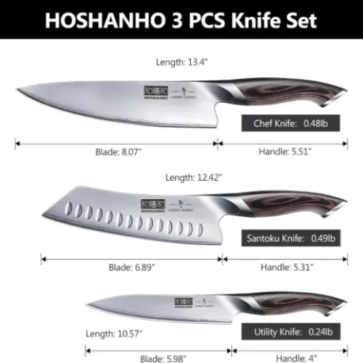 Test HOSHANHO 3 Pièces Set Couteau Cuisine : un kit qui coupe vraiment, sans être du matos de chef étoilé
