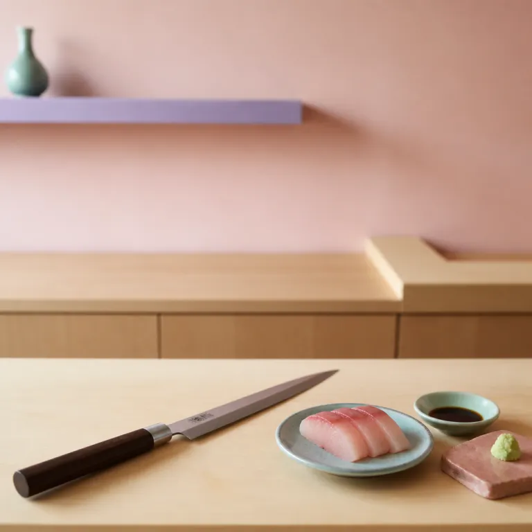 Yanagiba : le couteau qui tranche le sashimi en un seul passage, sans cellule écrasée