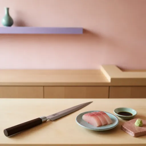 Yanagiba : le couteau qui tranche le sashimi en un seul passage, sans cellule écrasée