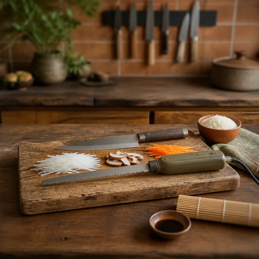 Quand le couteau électrique Moulinex rencontre l’art du couteau japonais en cuisine quotidienne