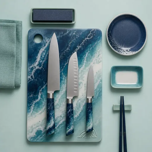 Quand la planche à découper personnalisable sublime les couteaux japonais et l’art de la table